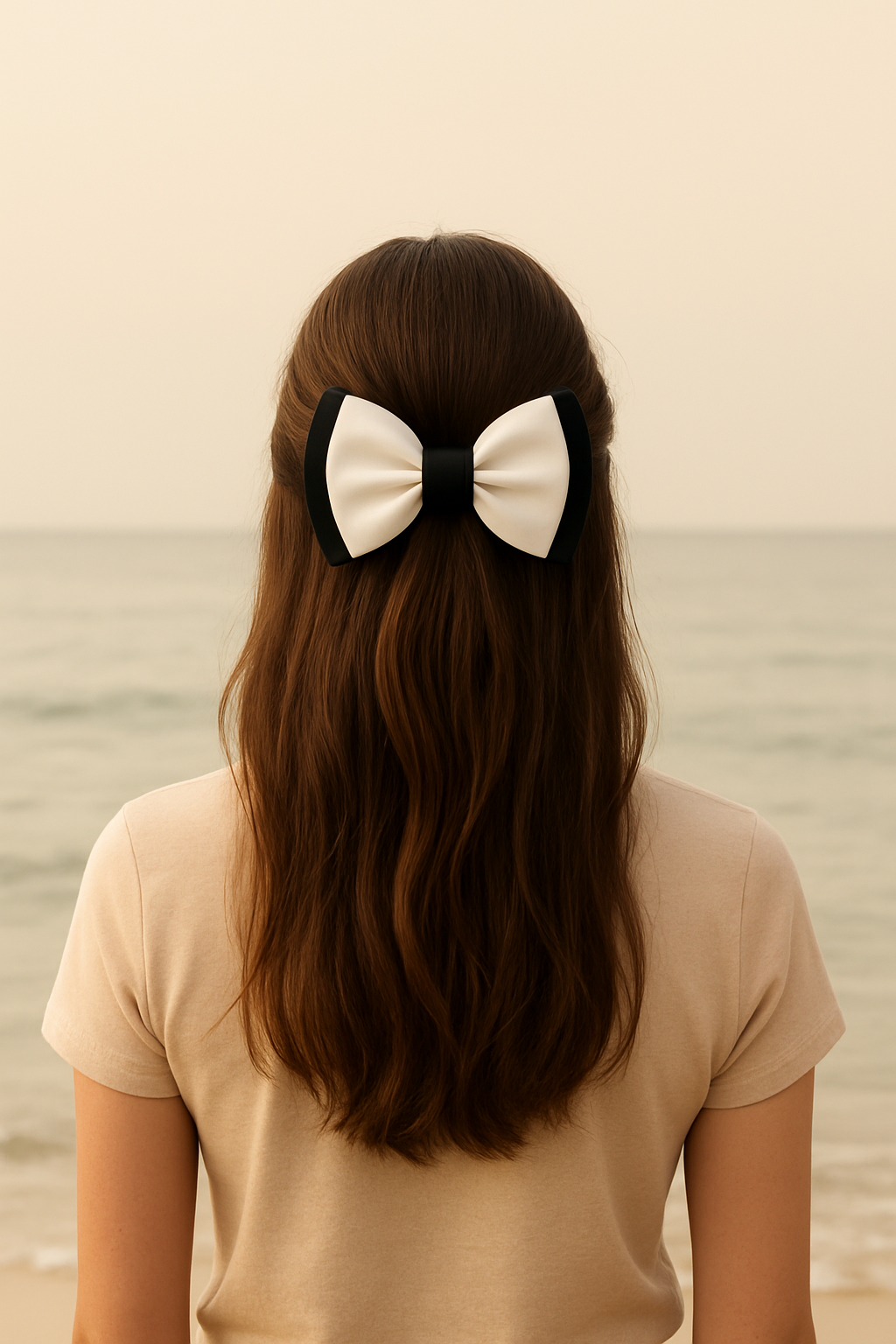 Dual Color Dual Layer Satin Bow