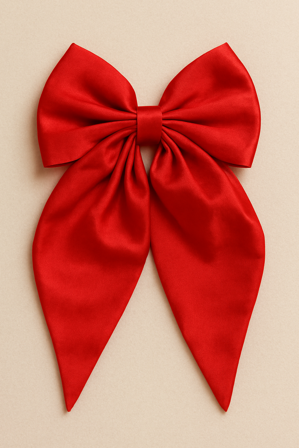 Jumbo Satin Silk Red Hair Bow
