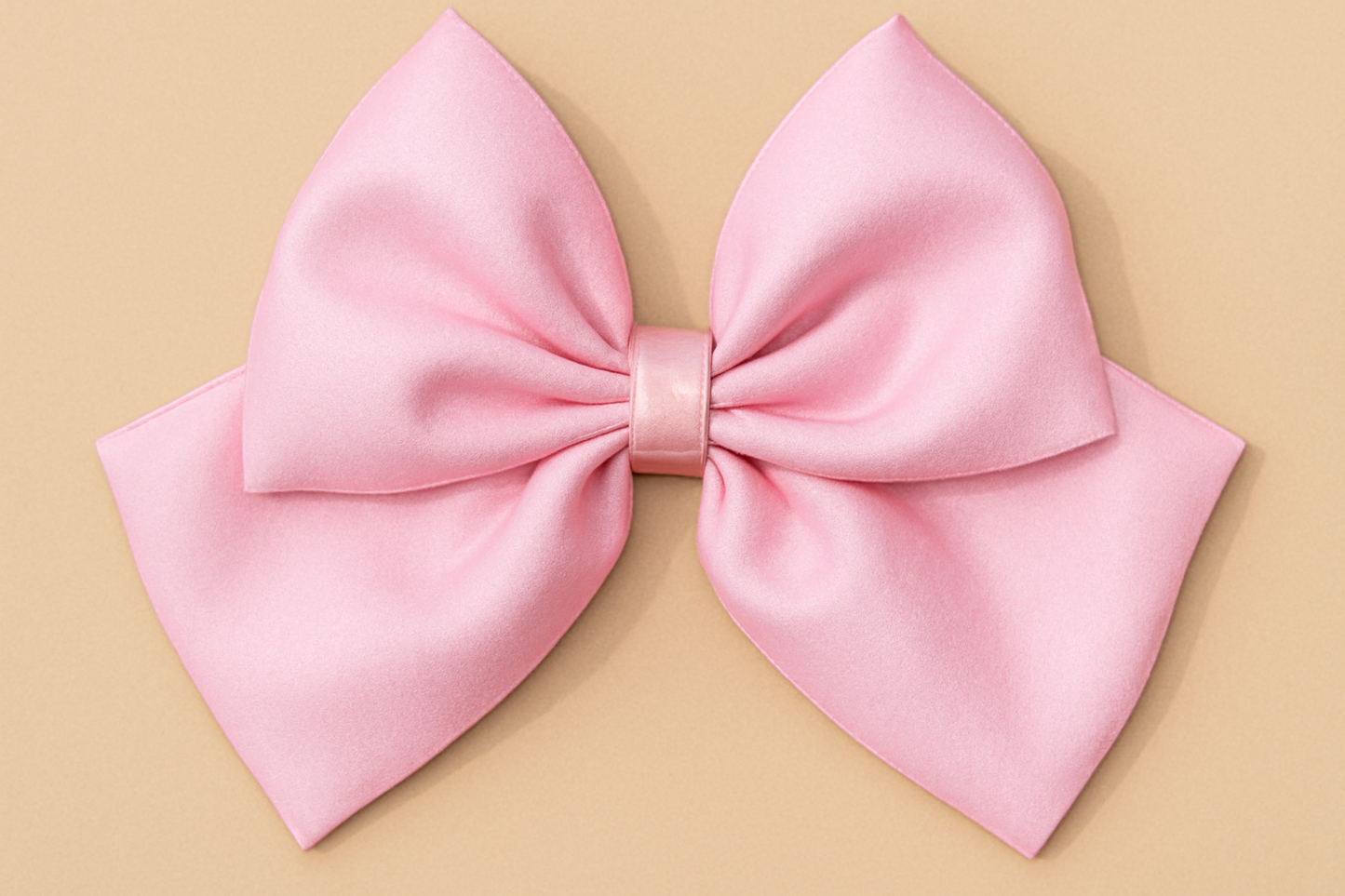 Big Tail Baby Pink Satin Silk Bow
