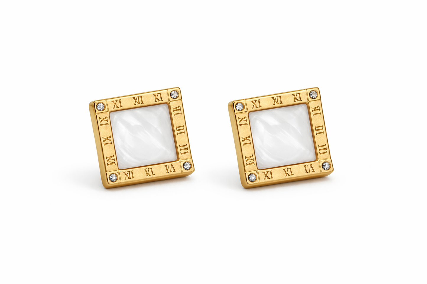 Imperial Pearl Luxe Square Stud Earrings (Copy)