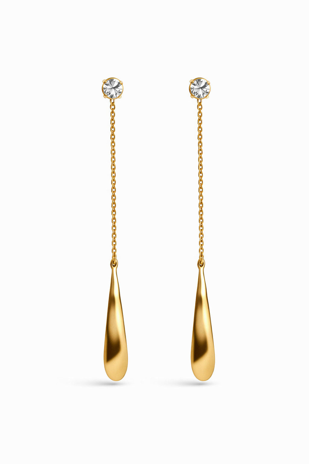 Minimalist Gold Tassel Drop Earrings for Women