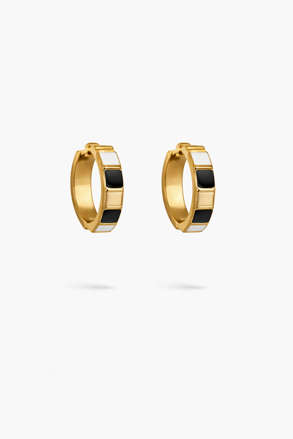 Enamel Huggie Hoop Earrings for Women