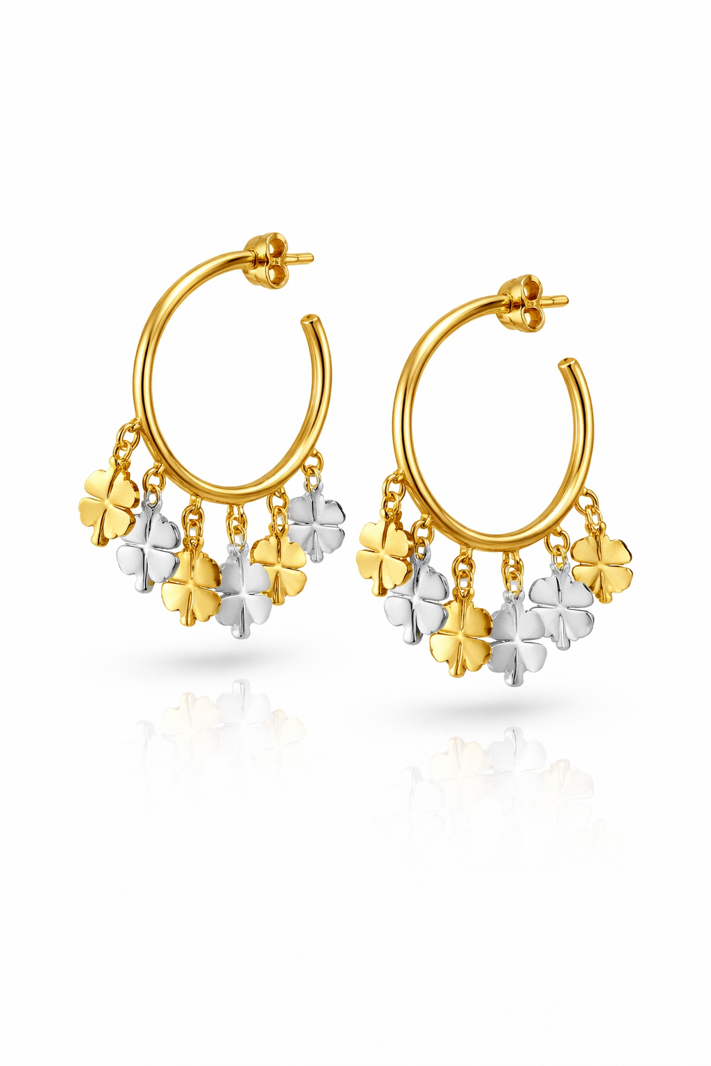Golden Clover Luxe Hoop Earrings