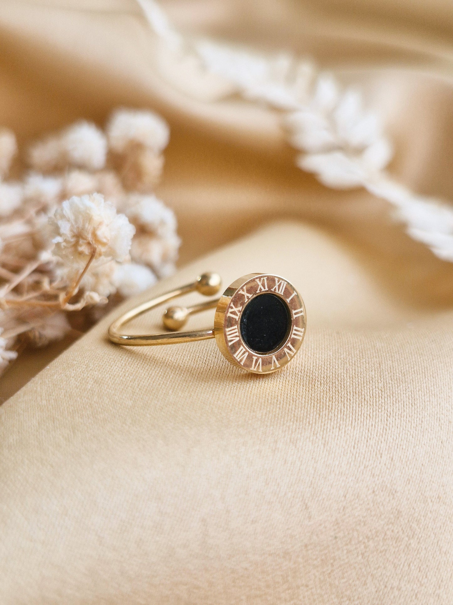 Black Numeral Ring Adjustable