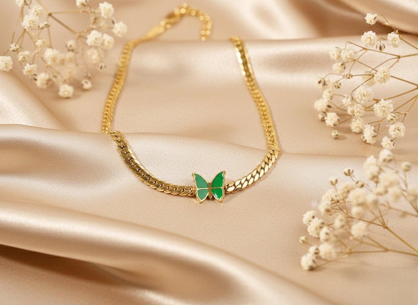 Butterfly Necklace (Emerald Green)