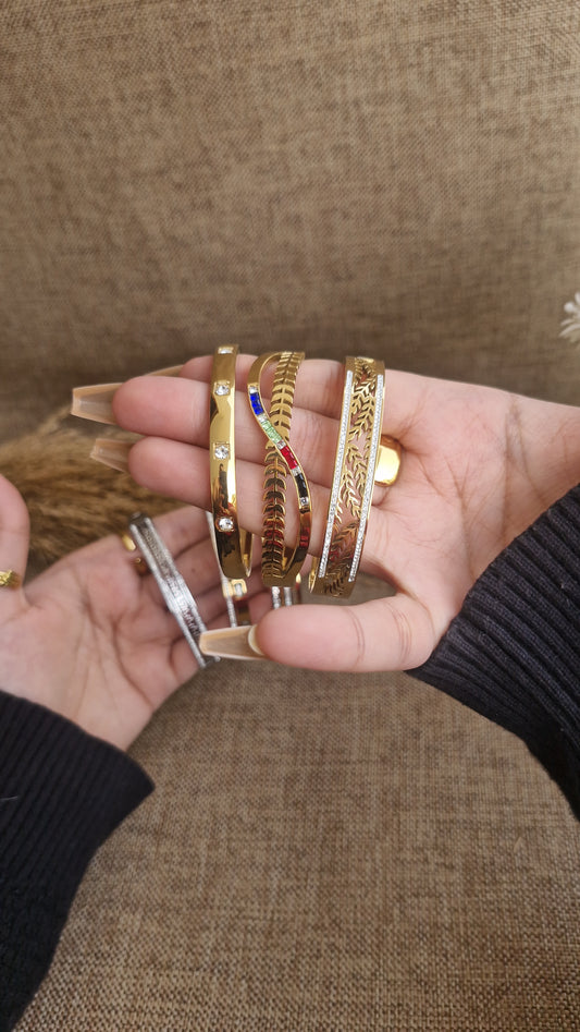 Gold Multi-Stack Bangle Collection
