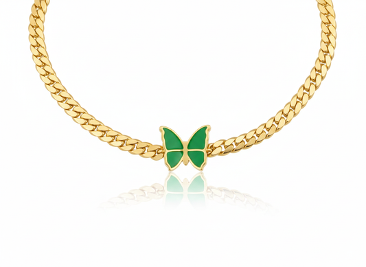 Butterfly Necklace (Emerald Green)