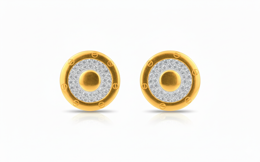 Cartier Inspired Gold Plated Studs