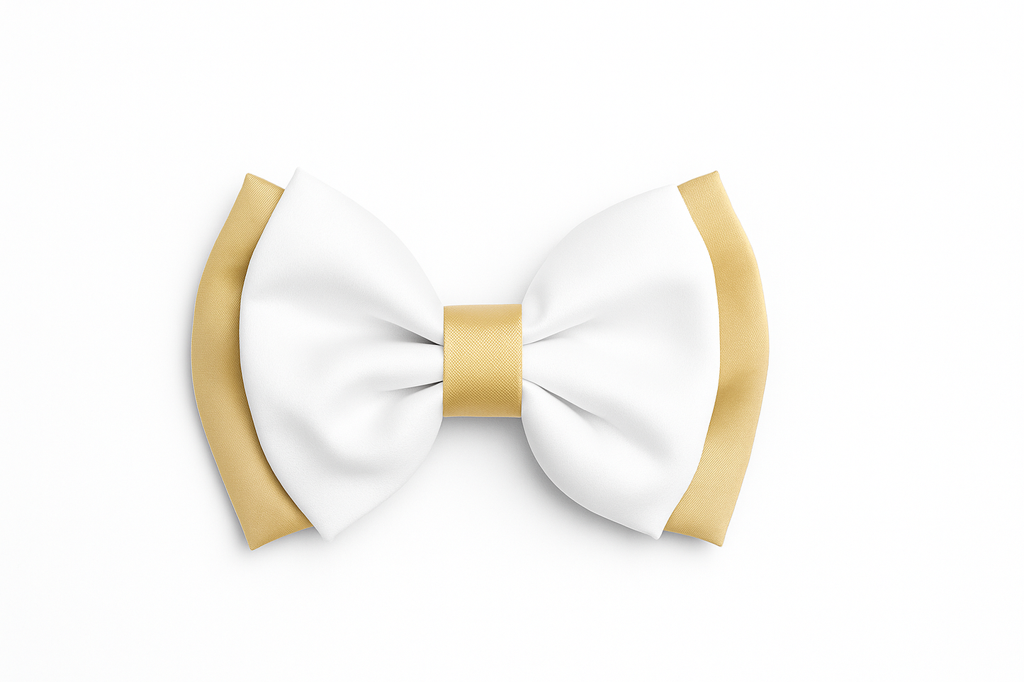 Dual Color Dual Layer Satin Bow