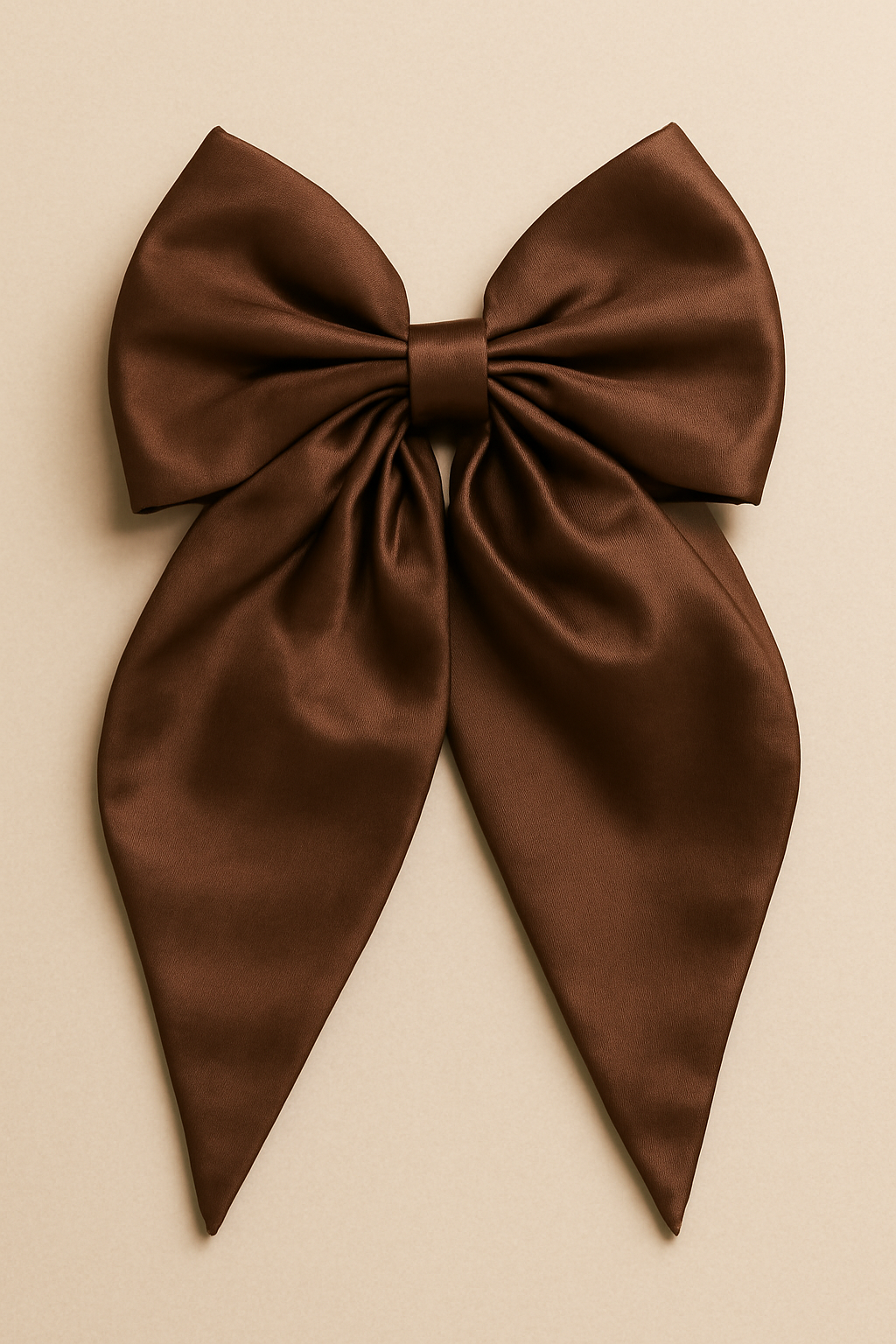 Jumbo Satin Silk Chocolate brown Hair Bow