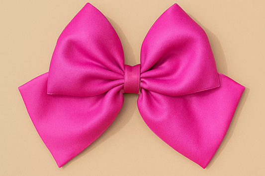Big Tail Hot Pink Satin Silk Bow