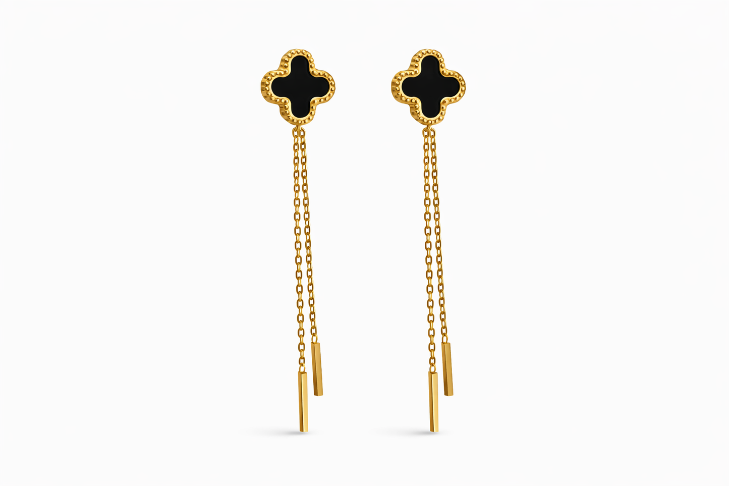 Black Imperial Pearl Luxe Square Stud Earrings
