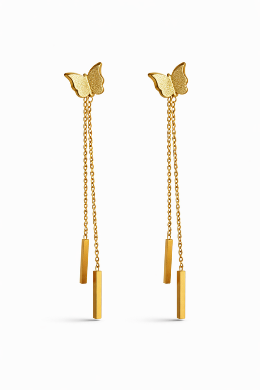 Aurielle Butterfly Luxe Chain Drop Earrings