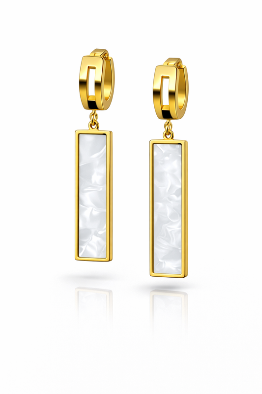 Aurora Pearl Luxe Bar Drop Earrings ✨