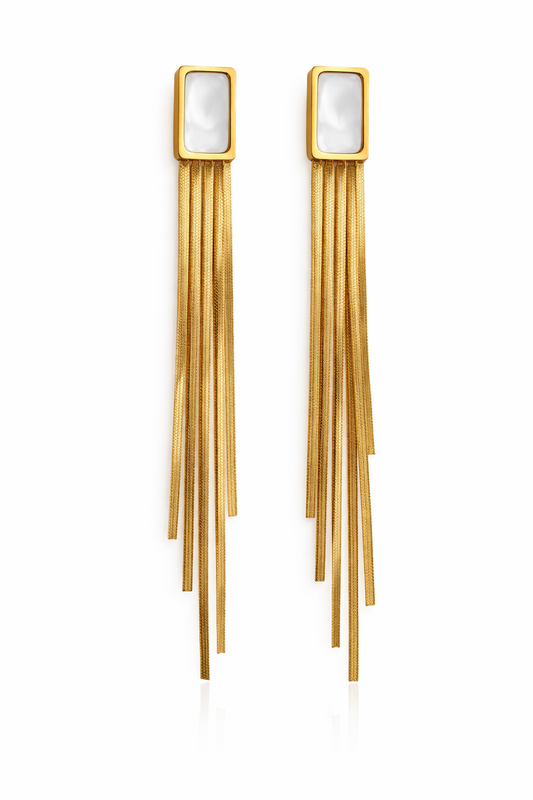 Aurielle Luxe Tassel Gold Earrings