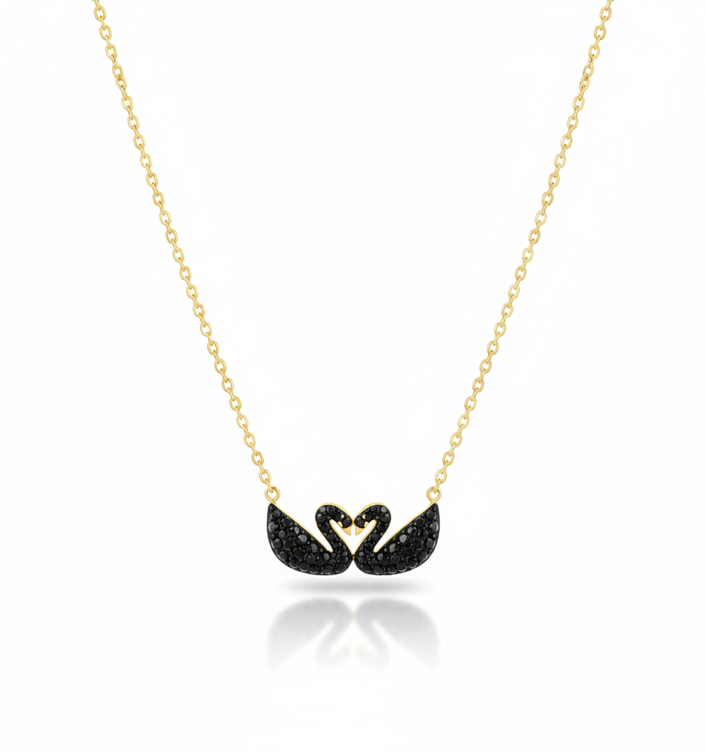 Shadow Love Birds Necklace