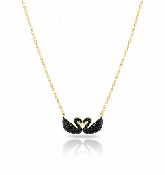 Shadow Love Birds Necklace