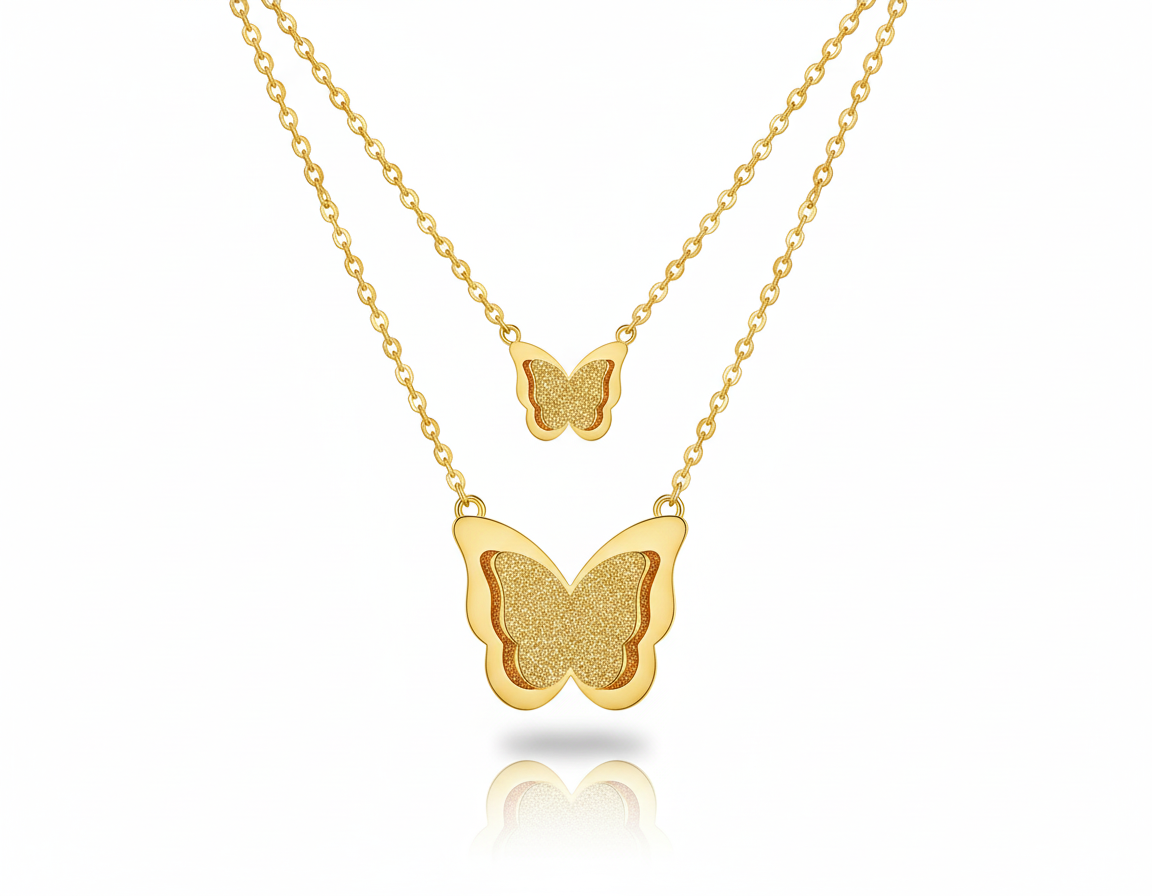 Butterfly Double Layer Necklace