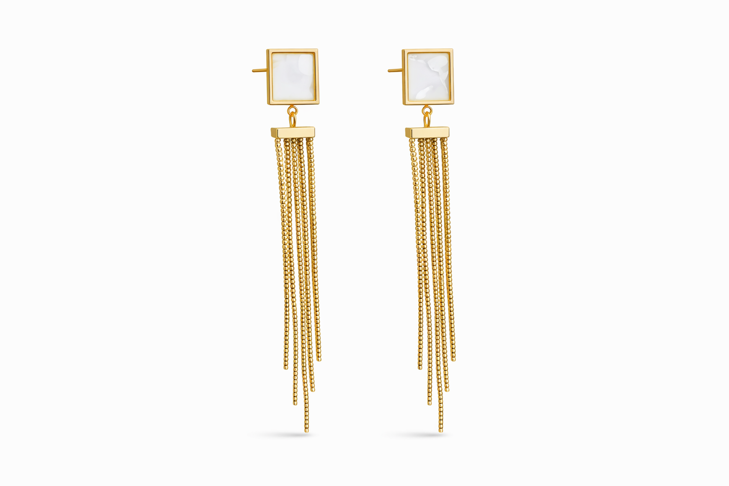 Pearl Tassel Drop Earrings for Women