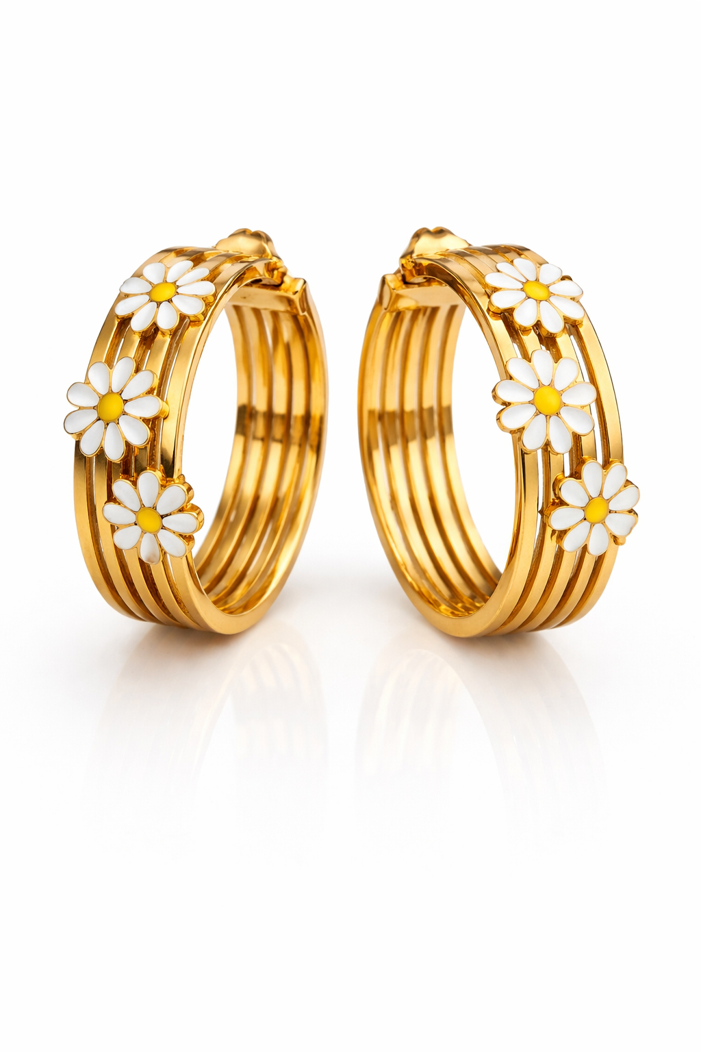Daisy Gold Hoop Earrings for Women