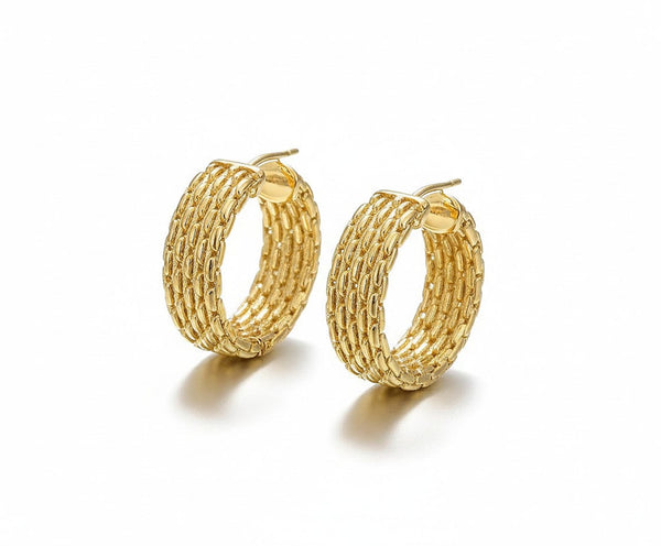 Mesh Gold Earings