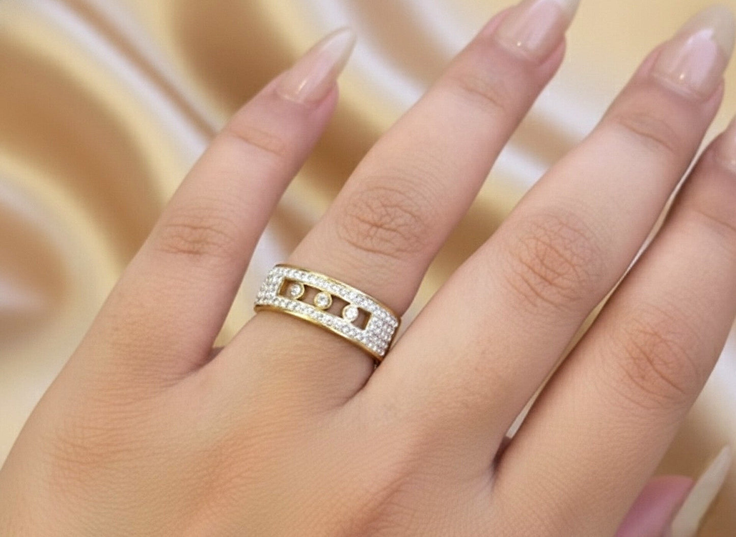 Golden Chevron Ring