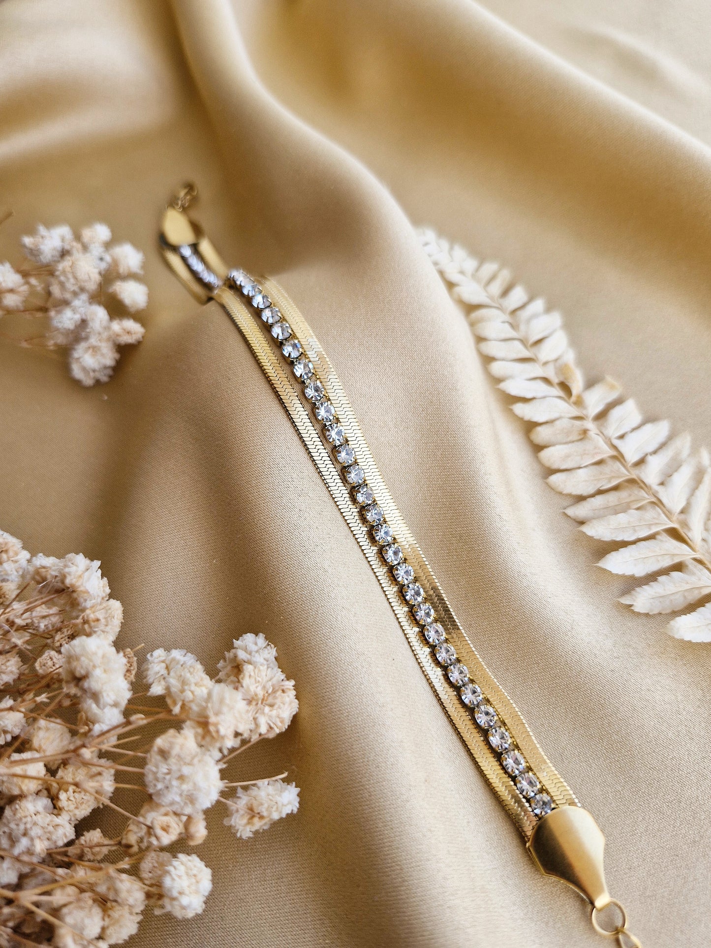 Triple Row Crystal Bracelet