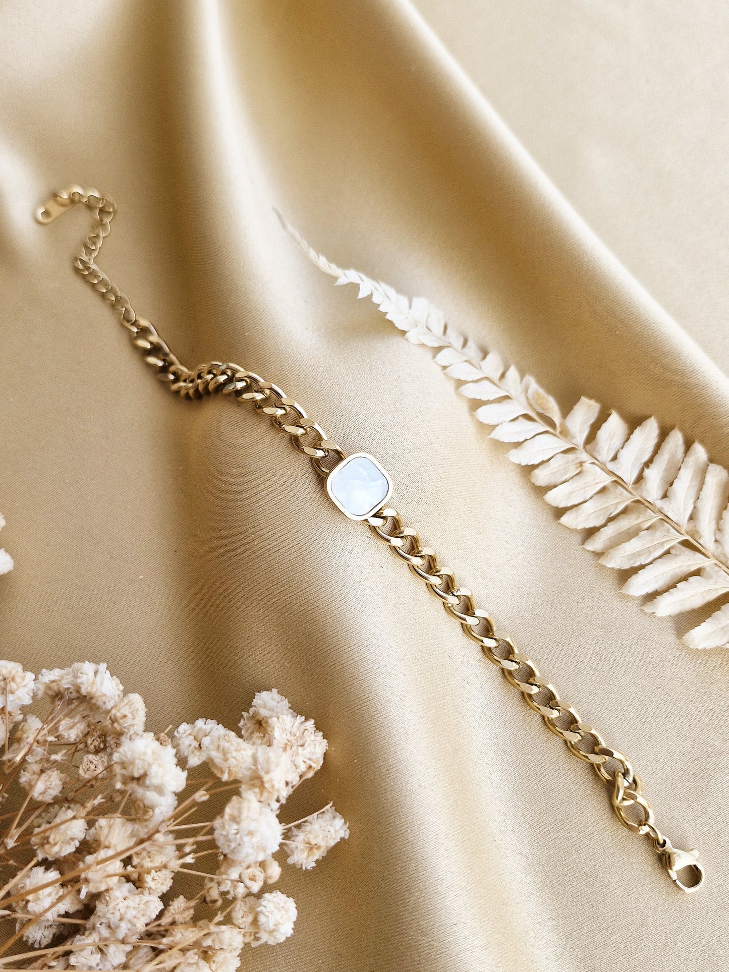 White Stone Bracelet