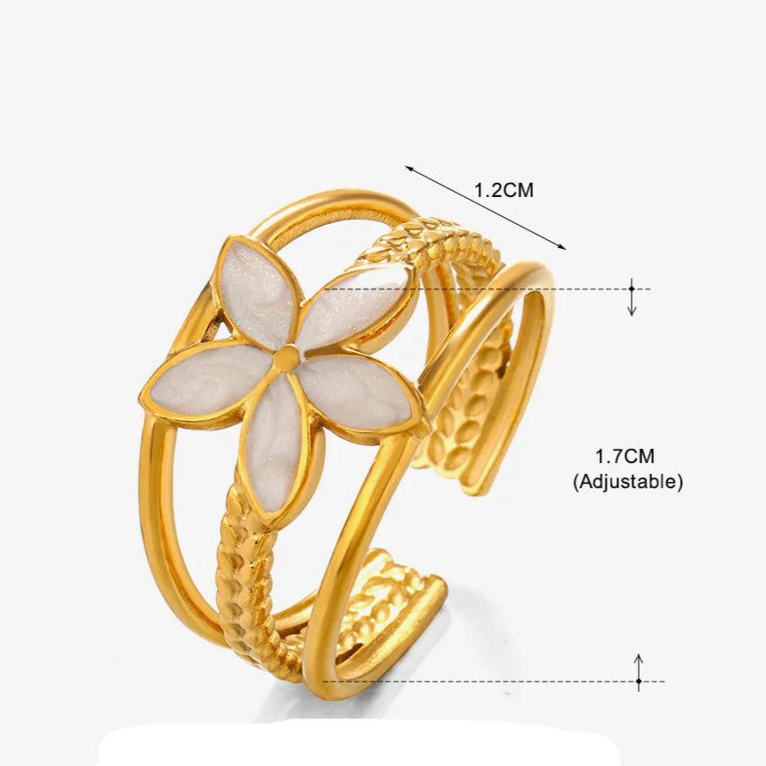 White Flower Ring