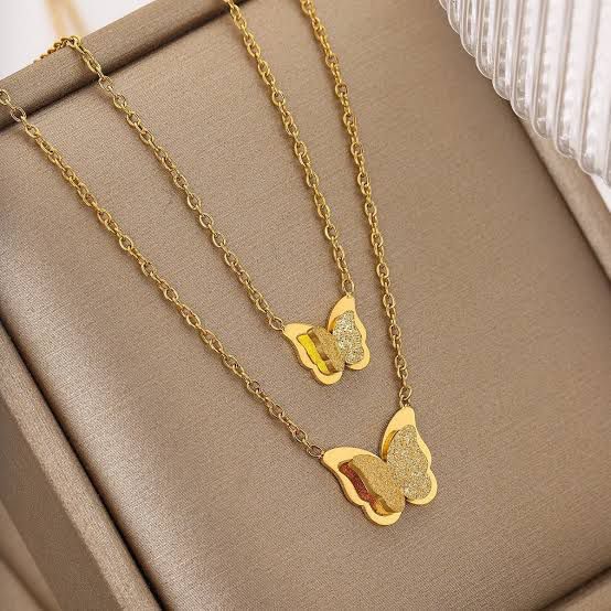 Butterfly Double Layer Necklace
