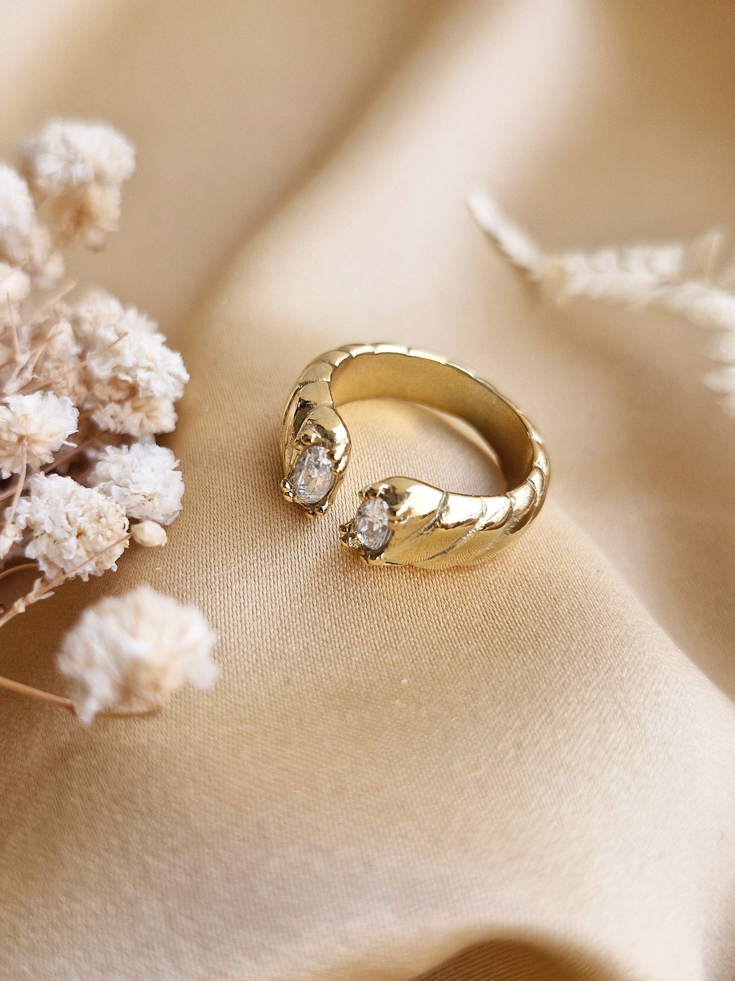 Athena Double Solitaire Ring