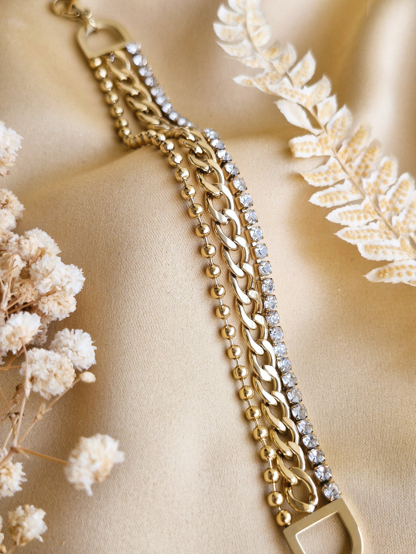 Layered Luxe Gold Plated Bracelet