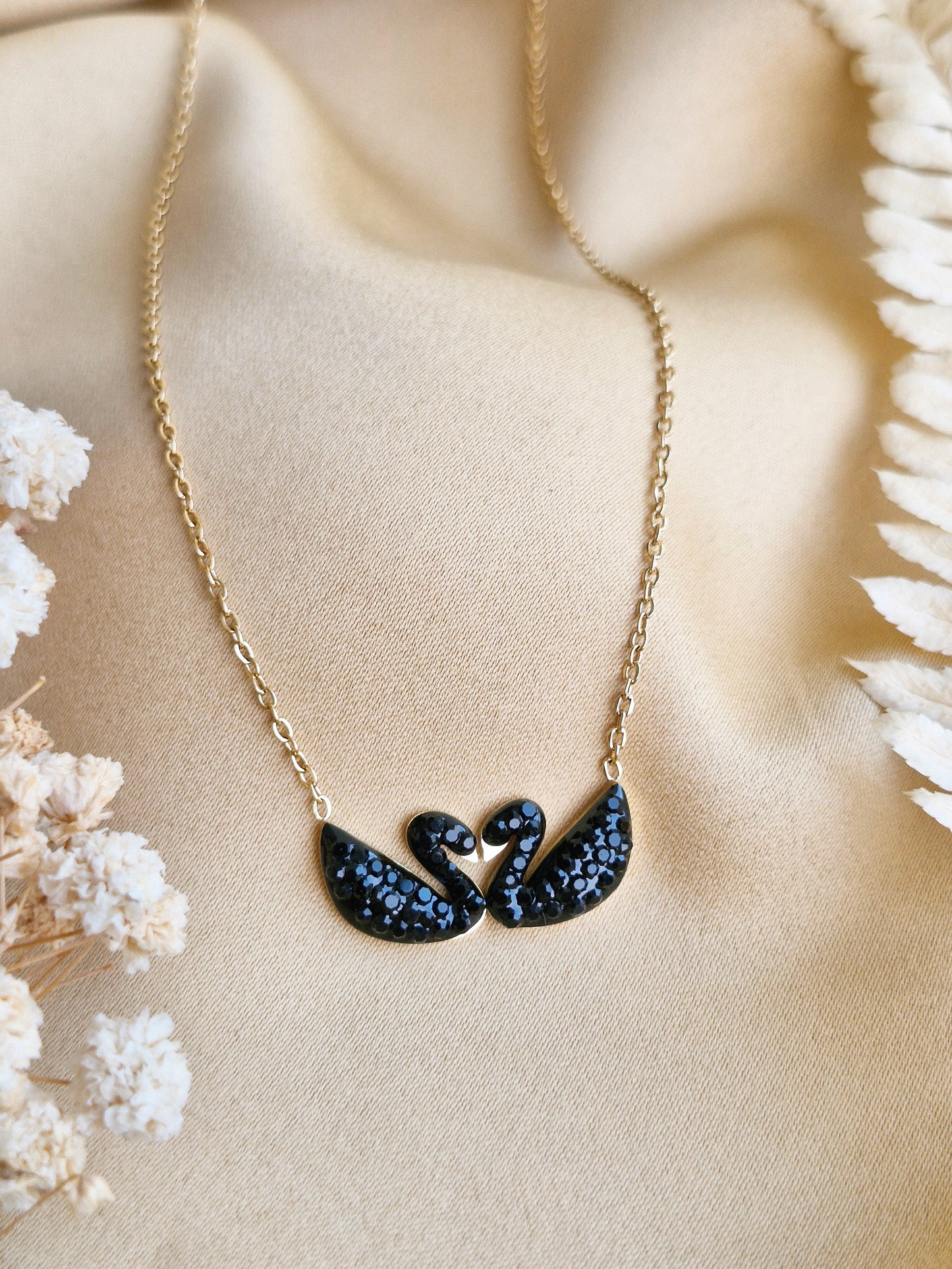 Shadow Love Birds Necklace