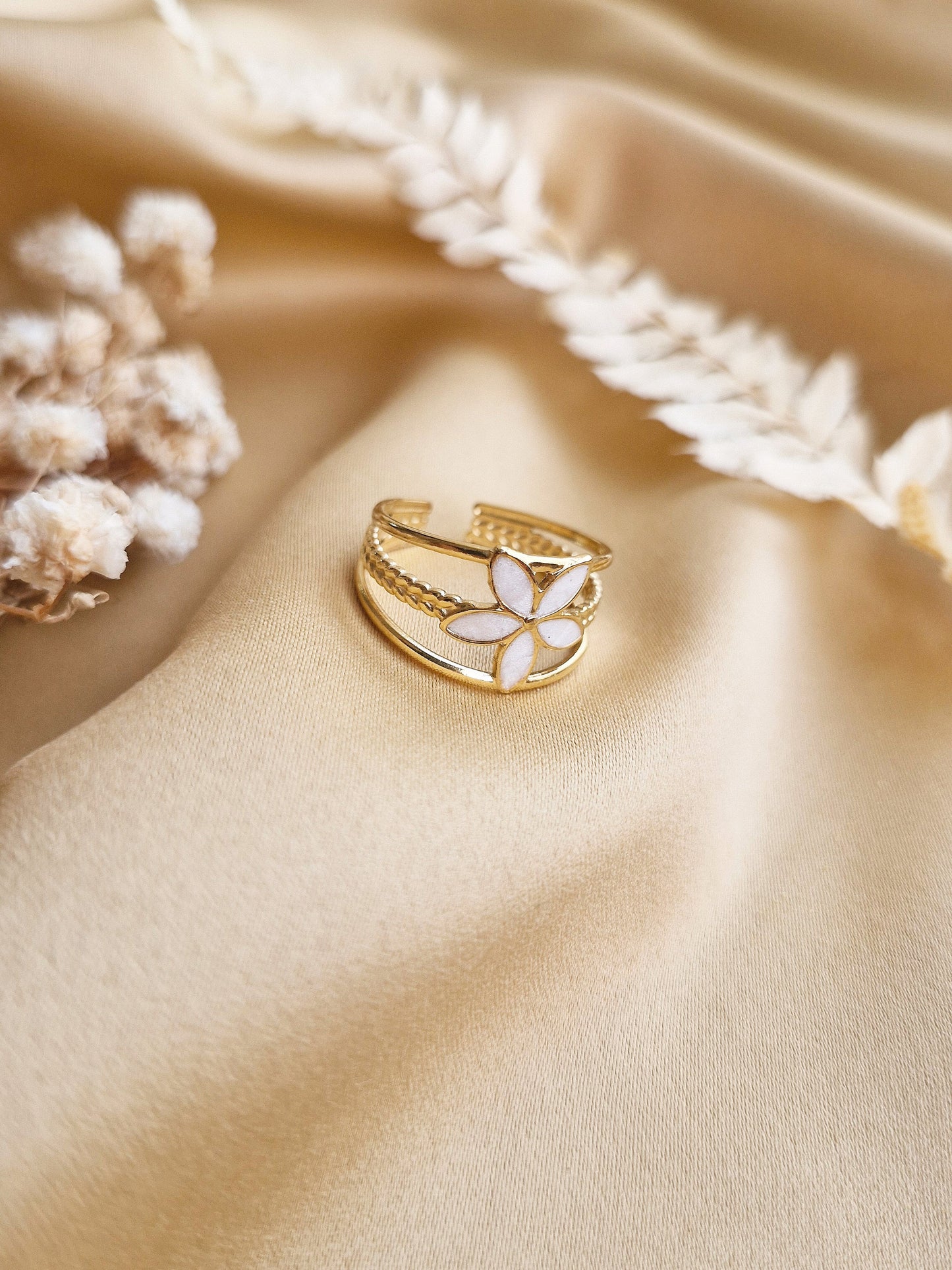 White Flower Ring