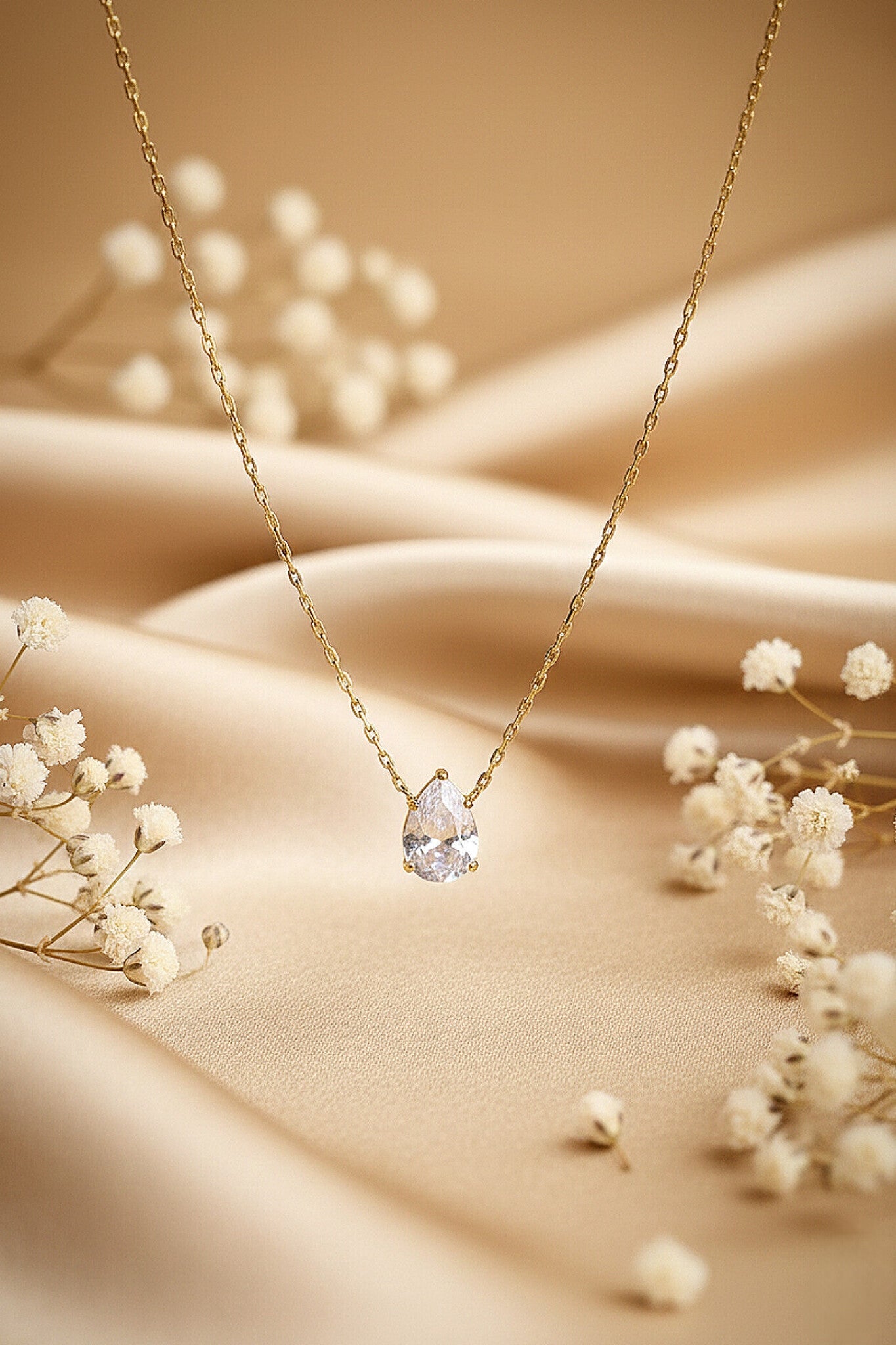 Diamond Tear Shaped Pendant